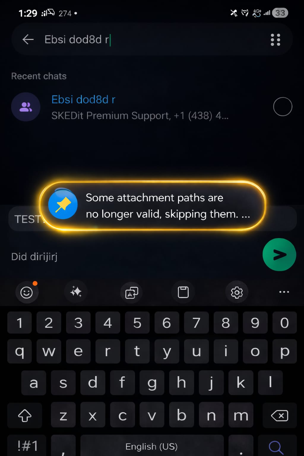 Attachment path error
