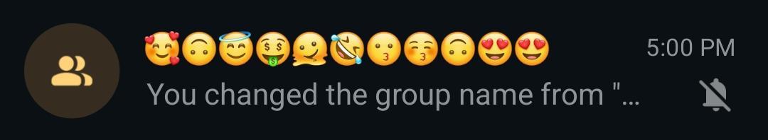 Recipient name fully made of emojis